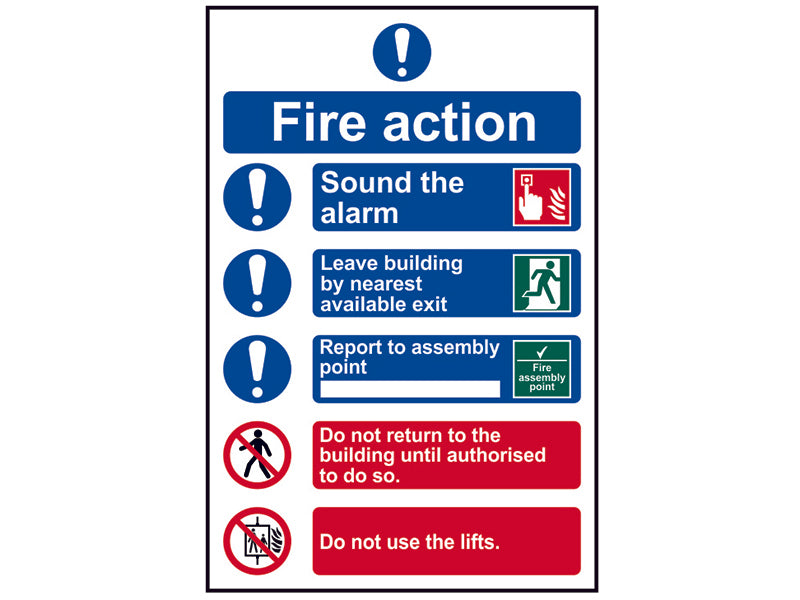 Fire Action Procedure - PVC 200 x 300mm, Scan