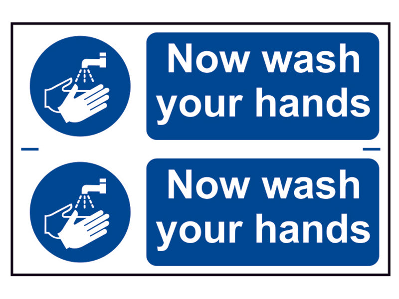 Now Wash Your Hands - PVC 300 x 200mm, Scan