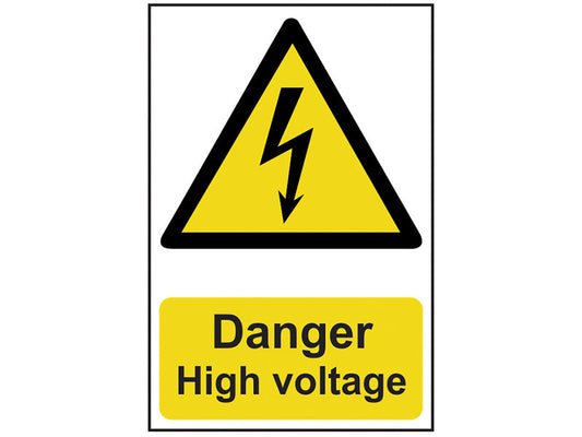 Danger High Voltage - PVC 200 x 300mm, Scan