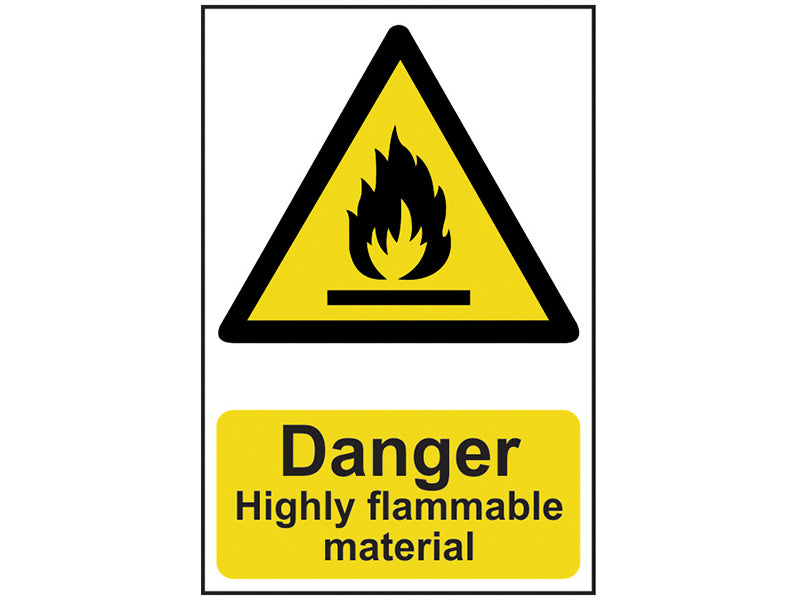 Danger Highly Flammable Material - PVC 200 x 300mm, Scan