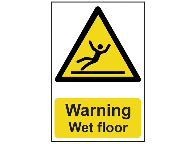 Warning Wet Floor - PVC 200 x 300mm, Scan