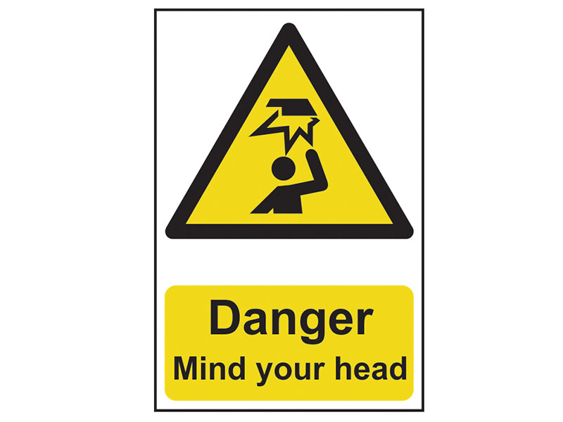 Danger Mind Your Head - PVC 200 x 300mm, Scan