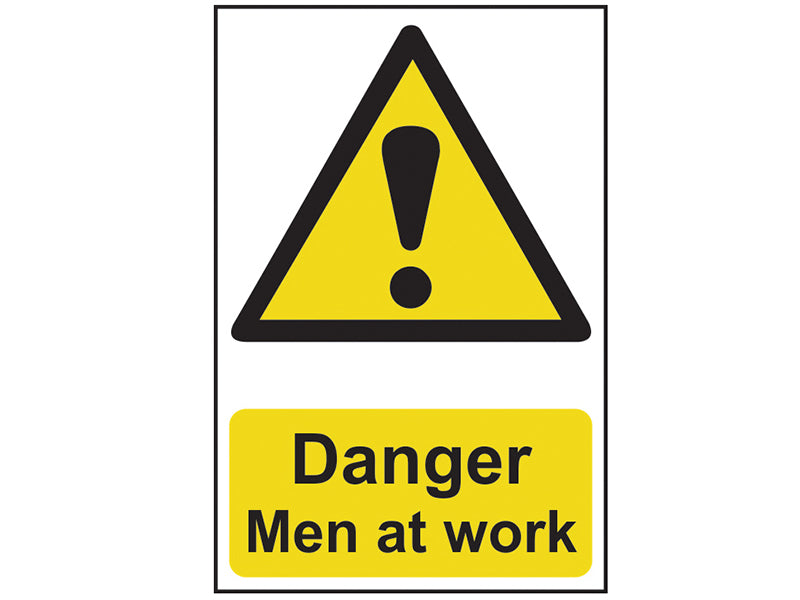 Danger Men At Work - PVC 200 x 300mm, Scan