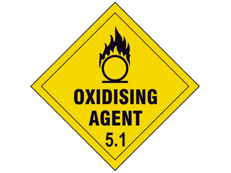 Oxidising Agent 5.1 SAV - 100 x 100mm, Scan