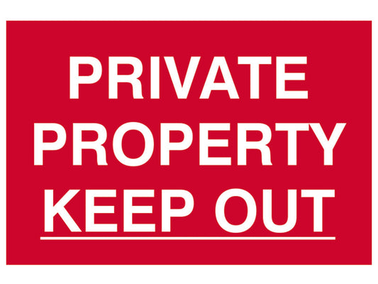 Private Property Keep Out - PVC 300 x 200mm, Scan