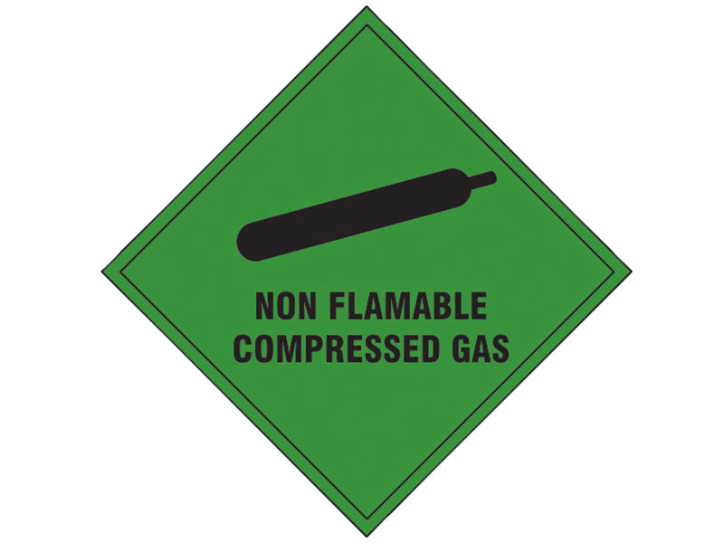 Non Flammable Compressed Gas SAV - 100 x 100mm, Scan