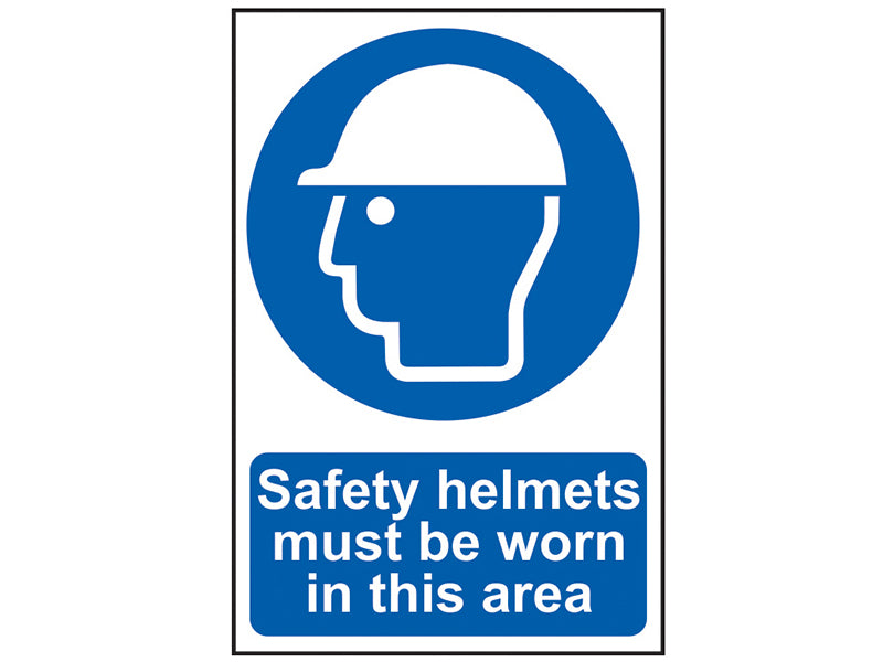 Safety Helmets Must Be Worn In This Area - PVC 400 x 600mm, Scan