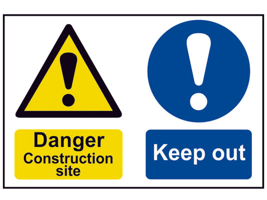 Danger Construction Site Keep Out - PVC 600 x 400mm, Scan