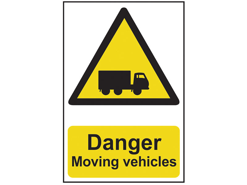 Danger Moving Vehicles - PVC 400 x 600mm, Scan