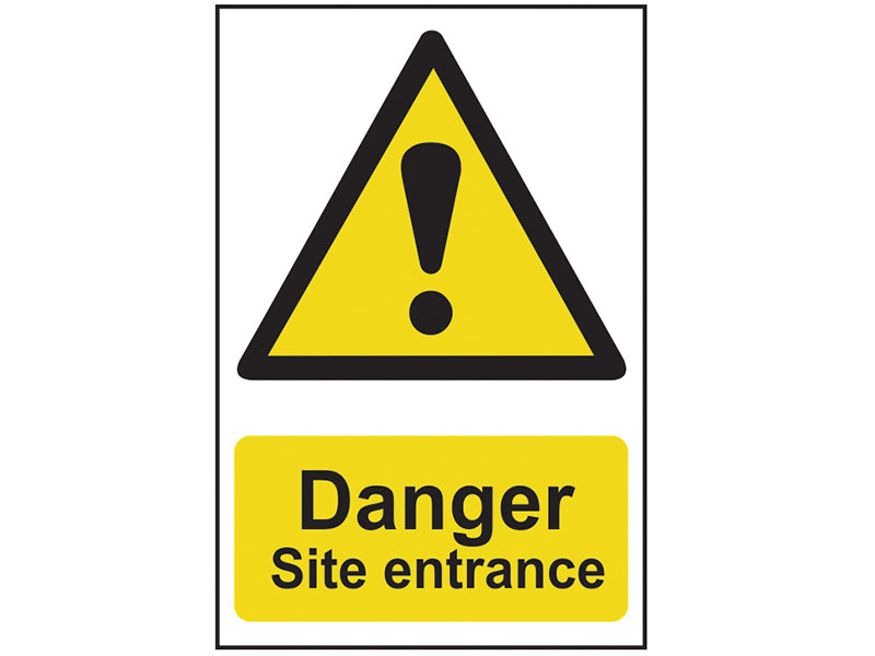 Danger Site Entrance - PVC 400 x 600mm, Scan