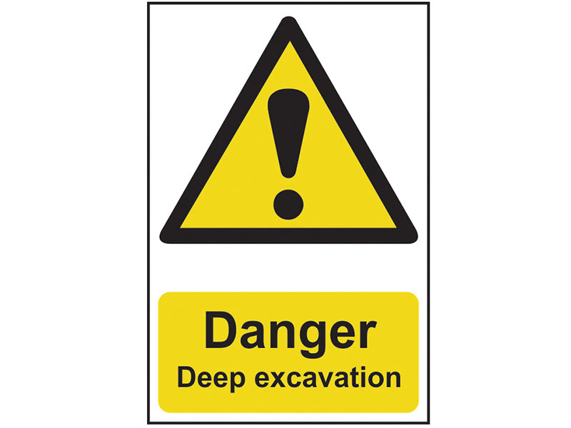 Danger Deep Excavation - PVC 400 x 600mm, Scan