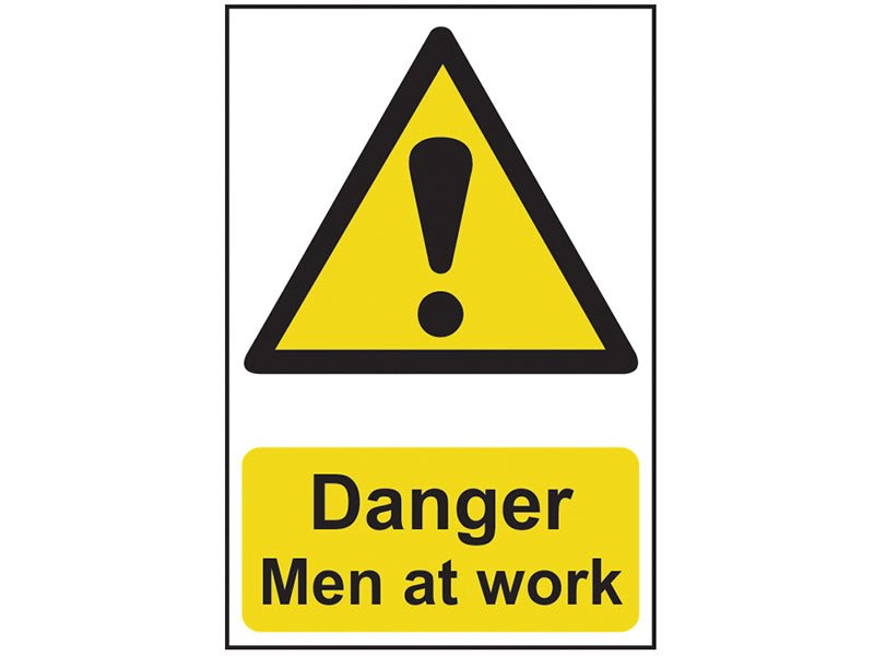 Danger Men At Work - PVC 400 x 600mm, Scan