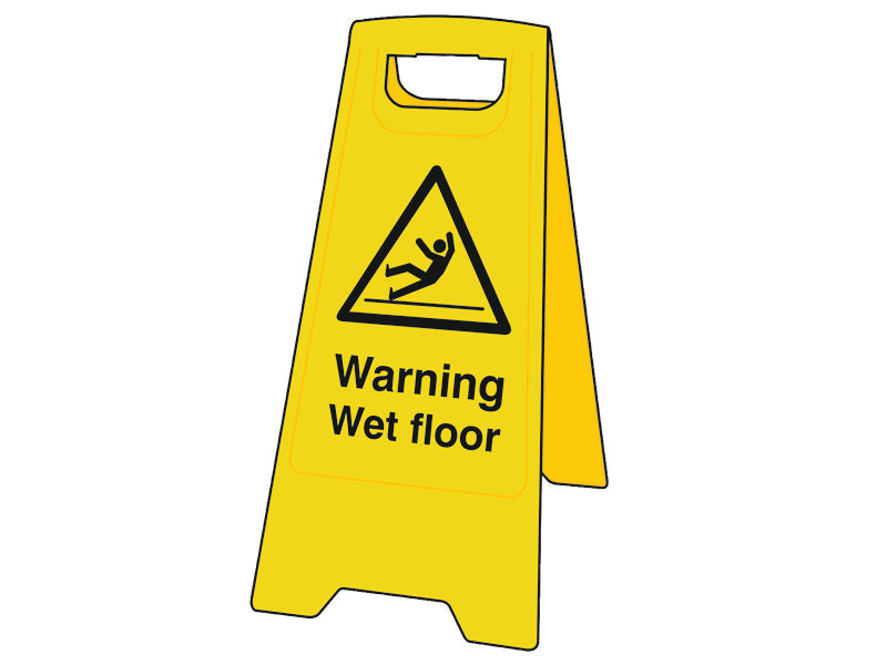 Heavy-Duty 'A' Board: Warning Wet Floor, Scan