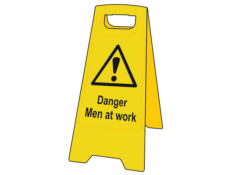 Heavy-Duty 'A' Board: Danger Men At Work, Scan