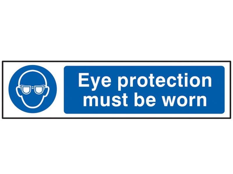 Eye Protection Must Be Worn - PVC 200 x 50mm, Scan