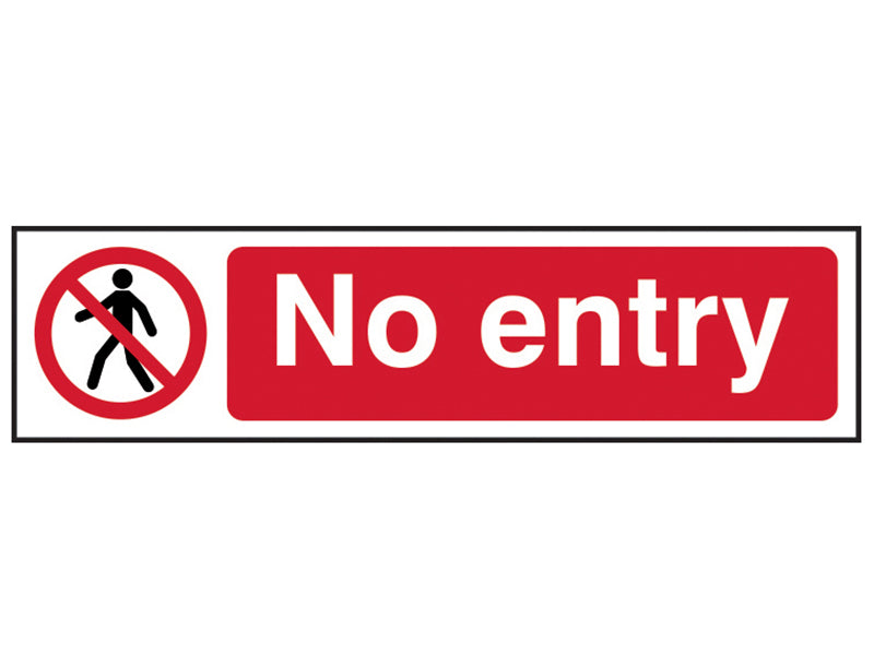 No Entry - PVC 200 x 50mm, Scan