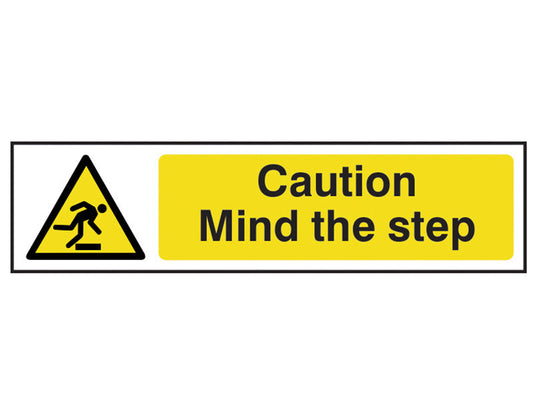 Caution Mind The Step - PVC 200 x 50mm, Scan