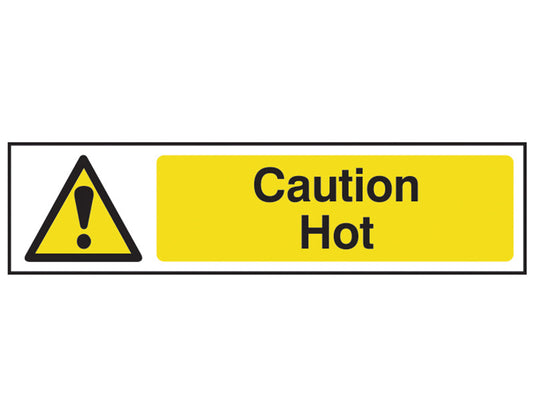 Caution Hot - PVC 200 x 50mm, Scan