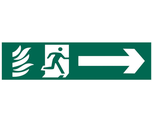 Running Man Arrow Right - PVC 200 x 50mm, Scan