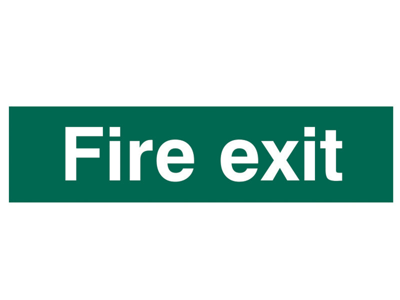 Fire Exit Text Only - PVC 200 x 50mm, Scan