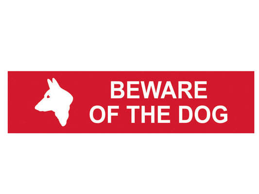 Beware Of The Dog - PVC 200 x 50mm, Scan