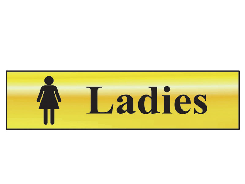 Ladies - Polished Brass Effect 200 x 50mm, Scan