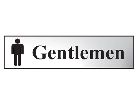 Gentlemen - Polished Chrome Effect 200 x 50mm, Scan