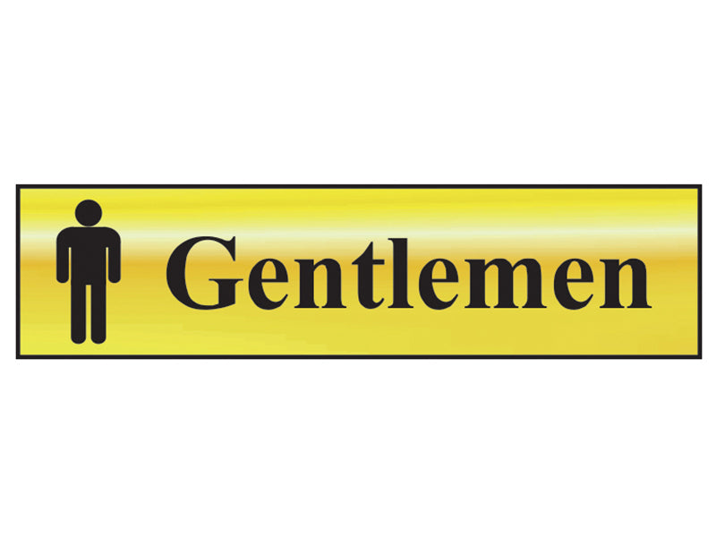 Gentlemen - Polished Brass Effect 200 x 50mm, Scan