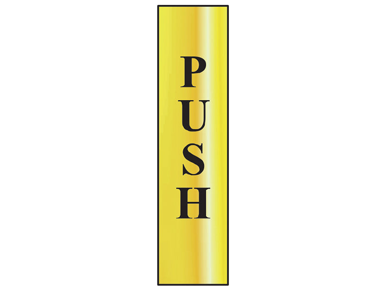 Push Vertical - Polished Brass Effect 50 x 200mm, Scan