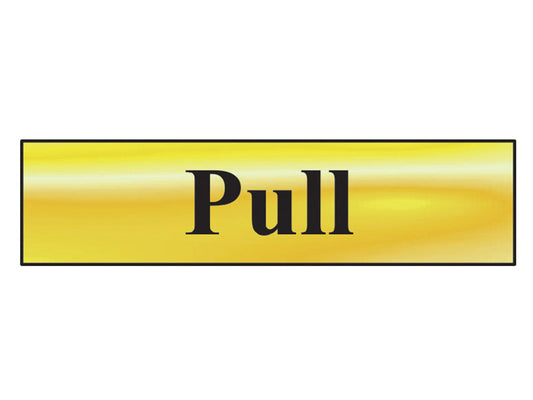 Pull - Polished Brass Effect 200 x 50mm, Scan