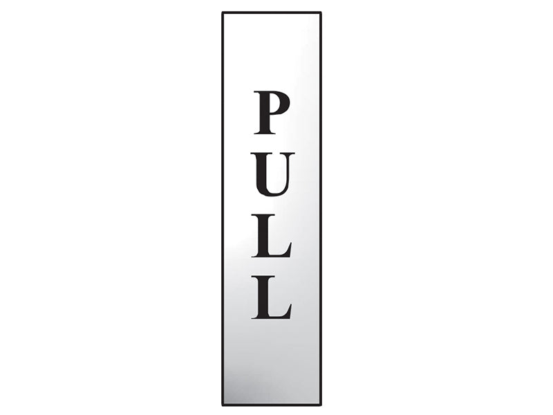 Pull Vertical - Polished Chrome Effect 50 x 200mm, Scan