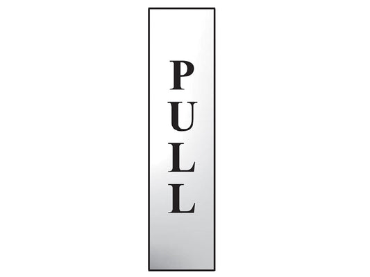 Pull Vertical - Polished Chrome Effect 50 x 200mm, Scan