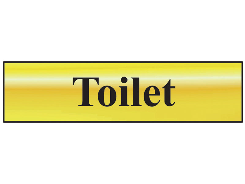 Toilet - Polished Brass Effect 200 x 50mm, Scan