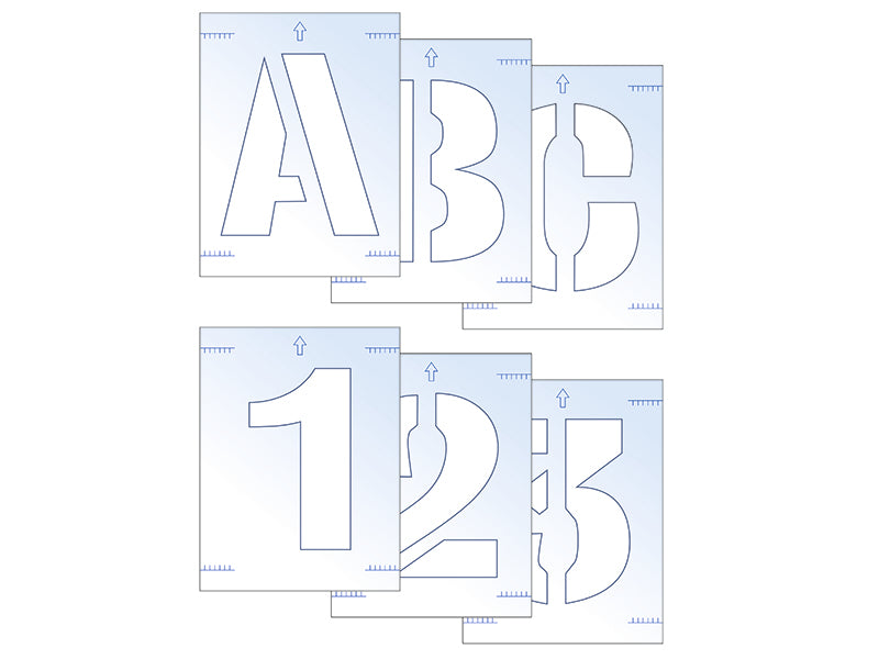 Letter & Number Stencil Kit 25mm, Scan