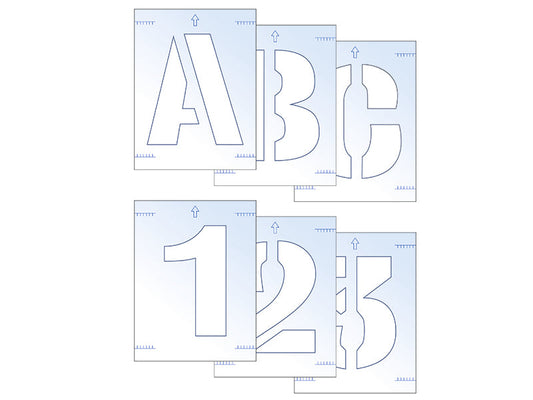 Letter & Number Stencil Kit 50mm, Scan