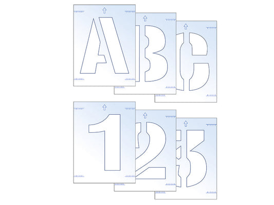 Letter & Number Stencil Kit 100mm, Scan