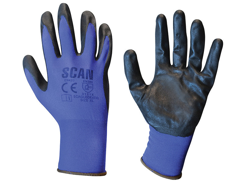 Max - Dexterity Nitrile Gloves - XL (Size 10), Scan