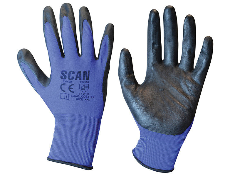 Max - Dexterity Nitrile Gloves - XXL (Size 11), Scan