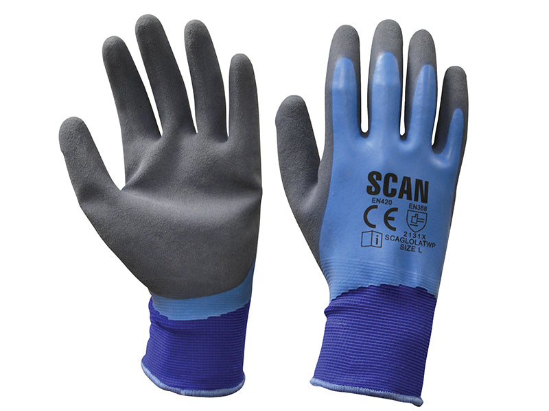 Waterproof Latex Gloves - L (Size 9), Scan