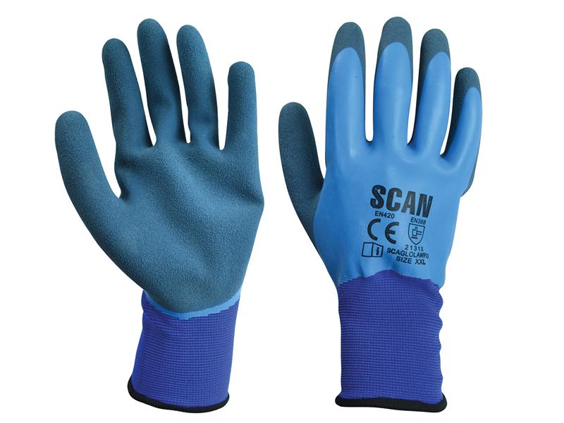 Waterproof Latex Gloves - XXL (Size 11), Scan