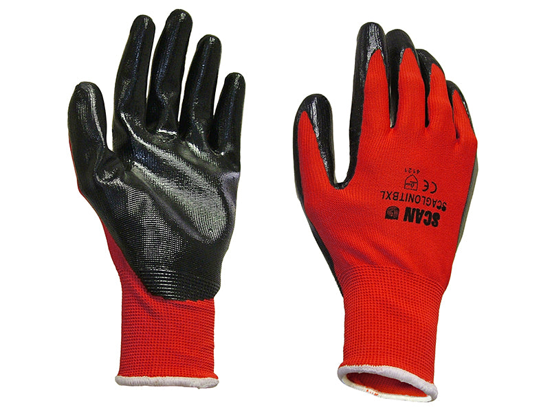 Nitrile Coated Knitted Gloves - XL (Size 10), Scan