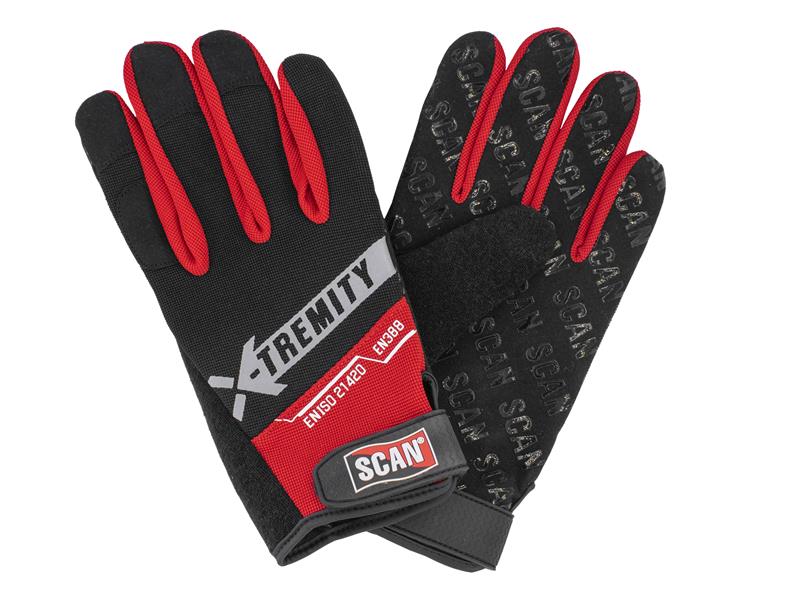 Work Gloves with Touch Screen Function - XL (Size 10), Scan