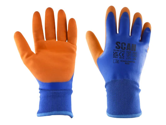 Thermal Waterproof Latex Coated Gloves - XXL (Size 11), Scan