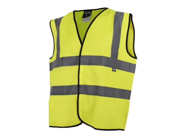 Hi-Vis Waistcoat Yellow - M (41in), Scan