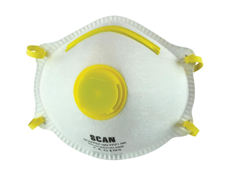 Moulded Disposable Mask Valved FFP1 Protection (Box 10), Scan