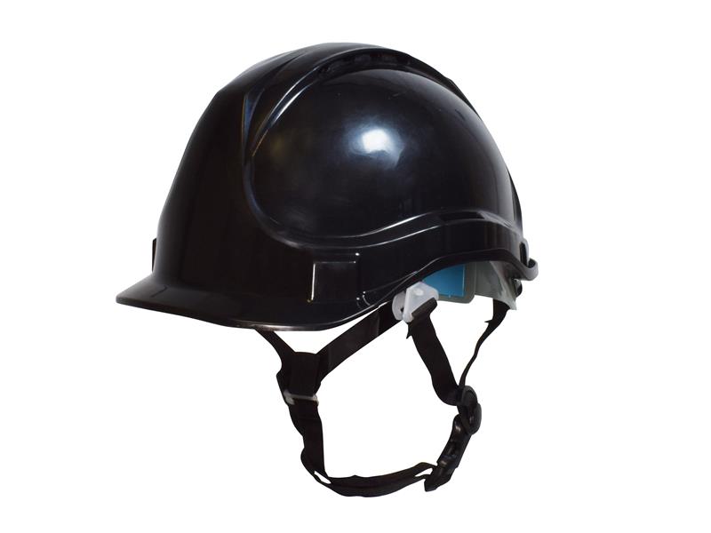 Short Peak Safety Helmet Black, Scan