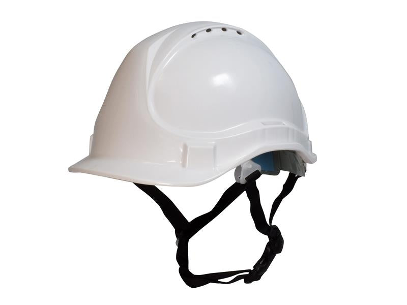 Short Peak Safety Helmet White, Scan