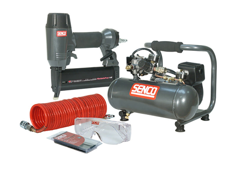 Finish Pro 18 Pneumatic Nailer & 1 HP Compressor Kit 110V, Senco