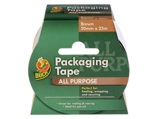 Duck Tape® Packaging Tape 50mm x 25m Brown, Shurtape