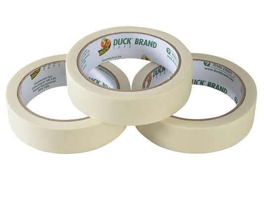 Duck Tape® All-Purpose Masking Tape 25mm x 25m (Pack 3), Shurtape